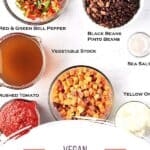 Pin for Vegan Sweet Potato and Bean Stew.