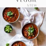 Pin for vegan Pumpkin Veggie Stew.