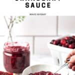 Pin for Vegan Cranberry Sauce with Orange.