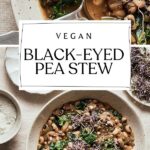Pin for vegan black-eyed pea stew.