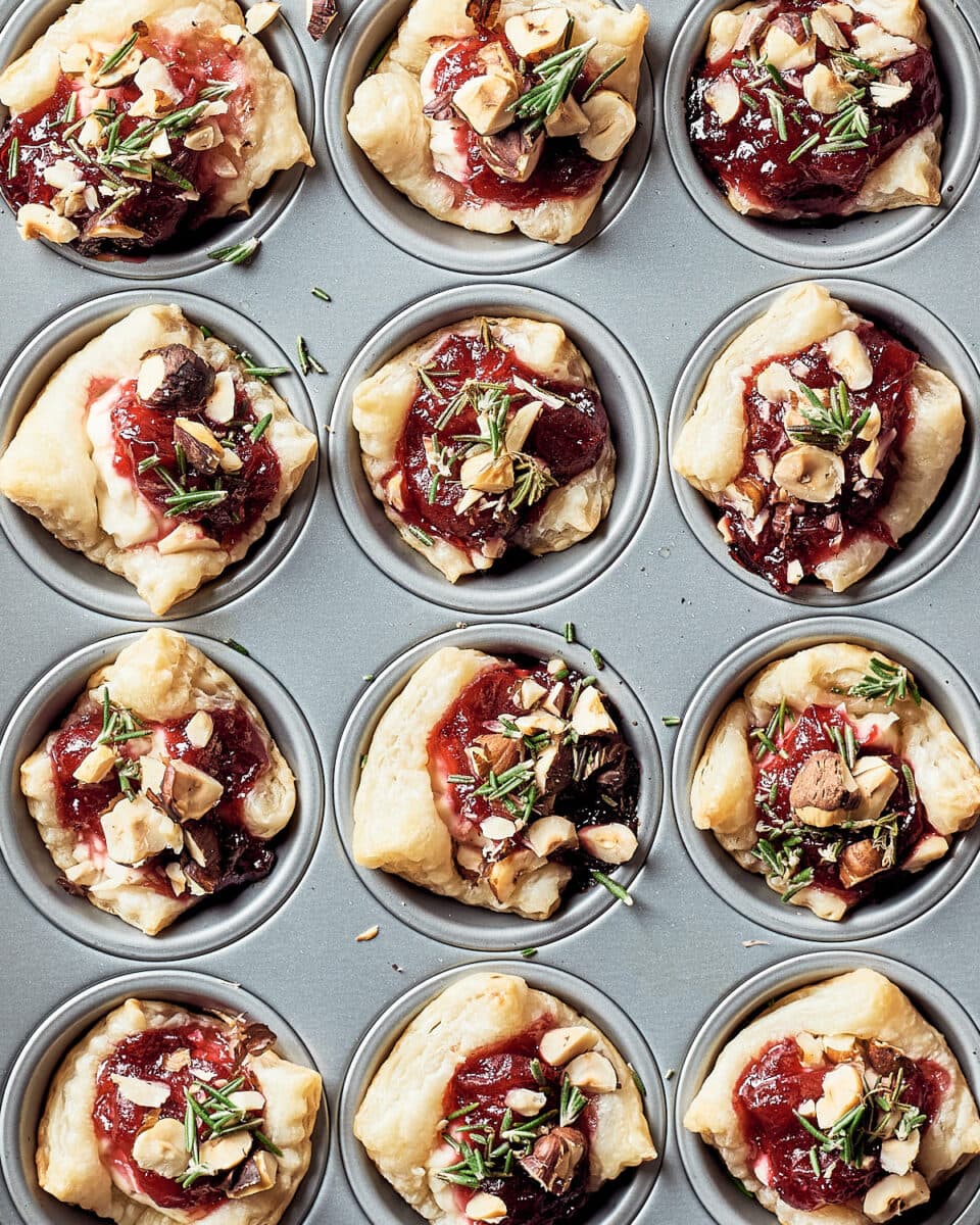 close up view of Vegan Cranberry Cream Cheese Bites