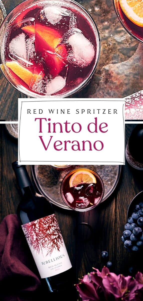 Pin for red wine spritzer.