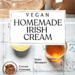 Pin for Vegan Irish Cream Recipe.