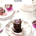 Pin for Vegan mini Chocolate Peanut Butter Cups.