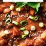 Pin for Vegan Butternut Squash Chili recipe on Resplendent Kitchen.