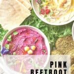Roasted beetroot hummus pin