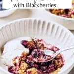 Vegan Blueberry Cobbler with Blackberries