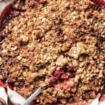 Pin for Vegan Strawberry Rhubarb Crisp