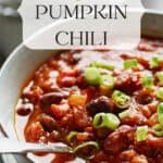 Pin for Vegan Pumpkin Chili.
