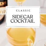 Pin for Classic Sidecar Cocktail Recipe