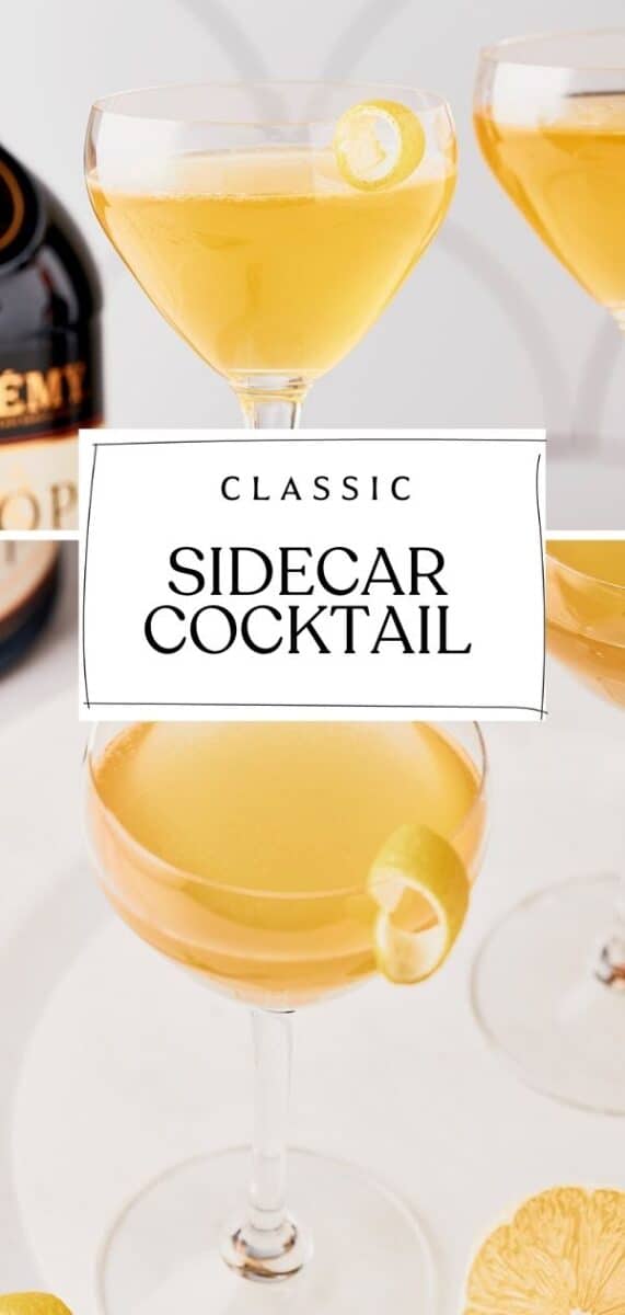 pin for Sidecar Cocktail Recipe