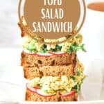 Pin for Tofu Salad Sandwich recipe.