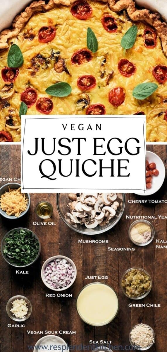 Vegan JUST Egg Quiche pin