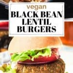 Vegan Black Bean Lentil Burgers