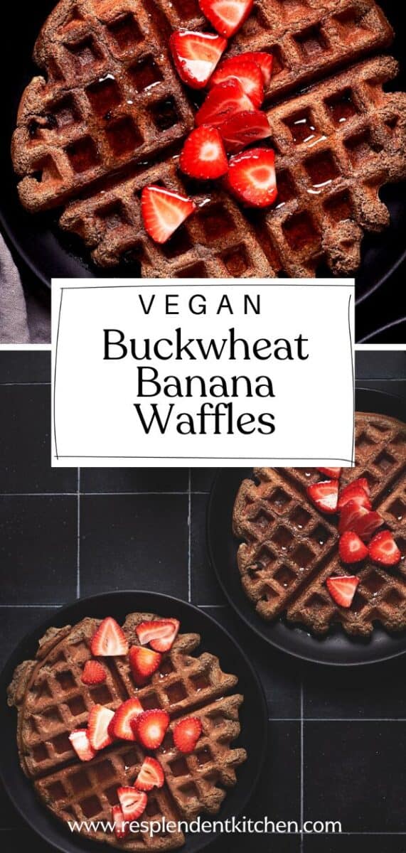 Pin for Vegan Buckwheat Banana Waffles