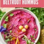 pin for creamy pink beetroot hummus