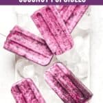 Pin for vegan cherry coconut popsicles on Resplendent Kitchen.