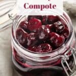 Pin for cherry compote.