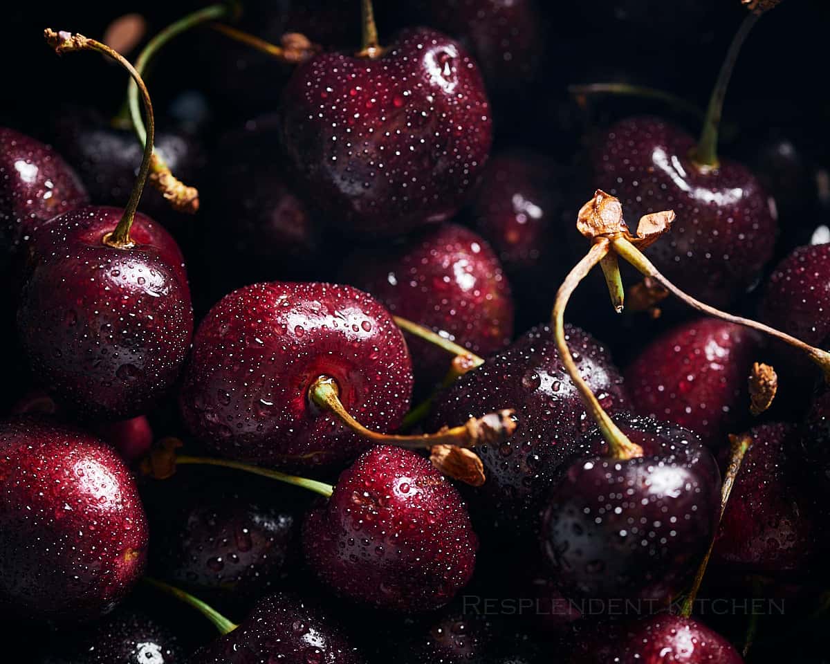 Fresh Cherries Closeup