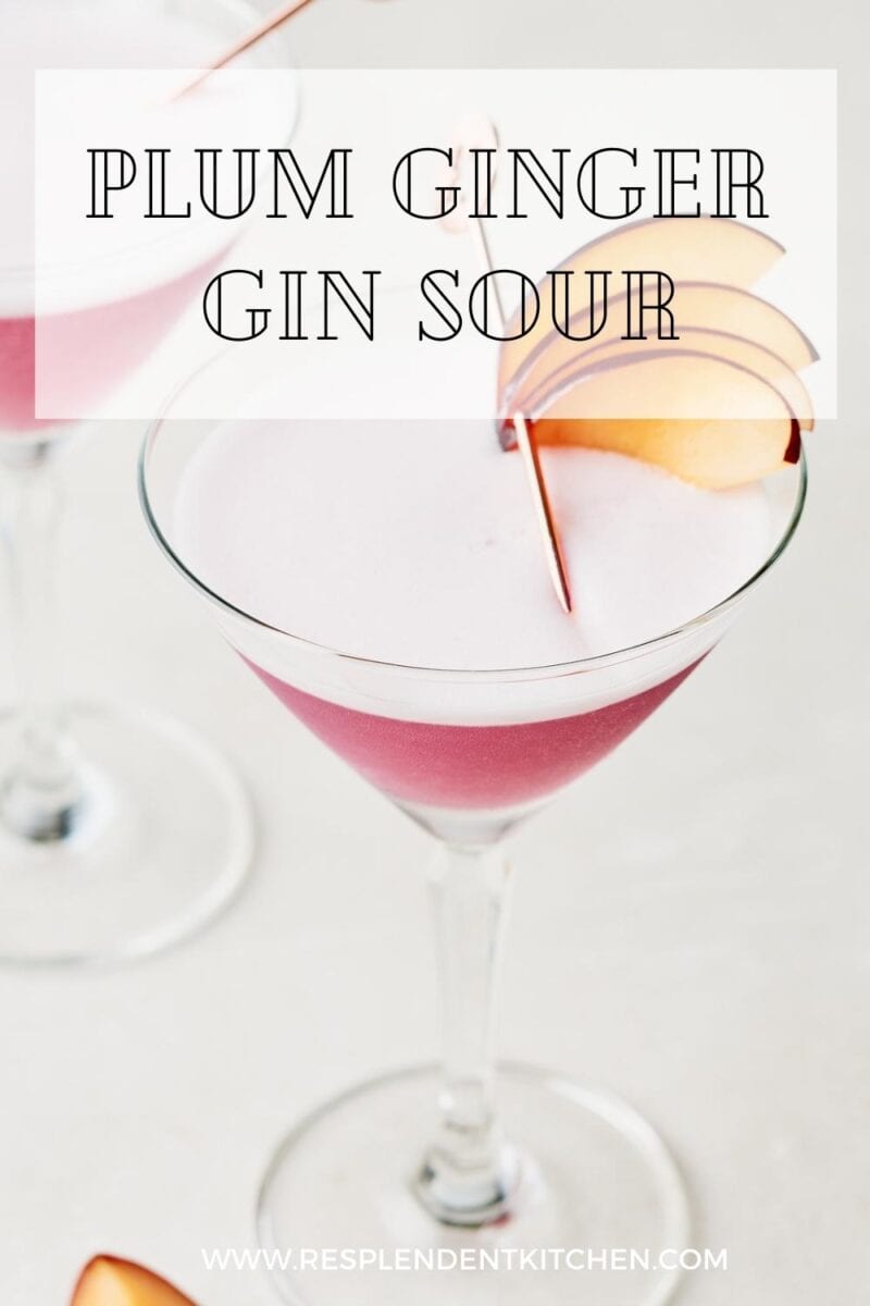 Pin for Plum Ginger Gin Sour on Resplendent Kitchen.
