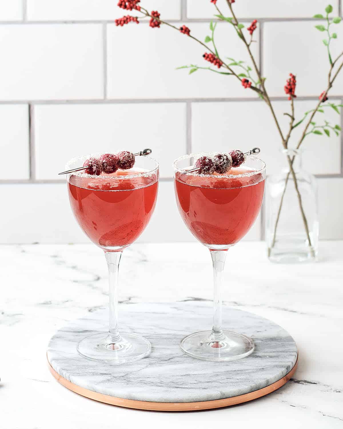 Sparkling Cranberry Mocktail Recipe - Resplendent Kitchen