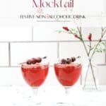 Pin for Sparkling Cranberry Mocktail recipe on Resplendent Kitchen.
