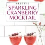 Pin for Sparkling Cranberry Mocktail