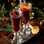 Two glasses of vin chaud.