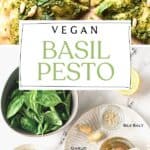 Pin for Vegan Basil Pesto.