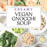 Pin for Creamy Vegan Gnocchi Soup.