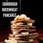 Pin for Vegan Sourdough Buckwheat Pancakes