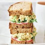 Pin for Vegan Tofu Salad Sandwich.