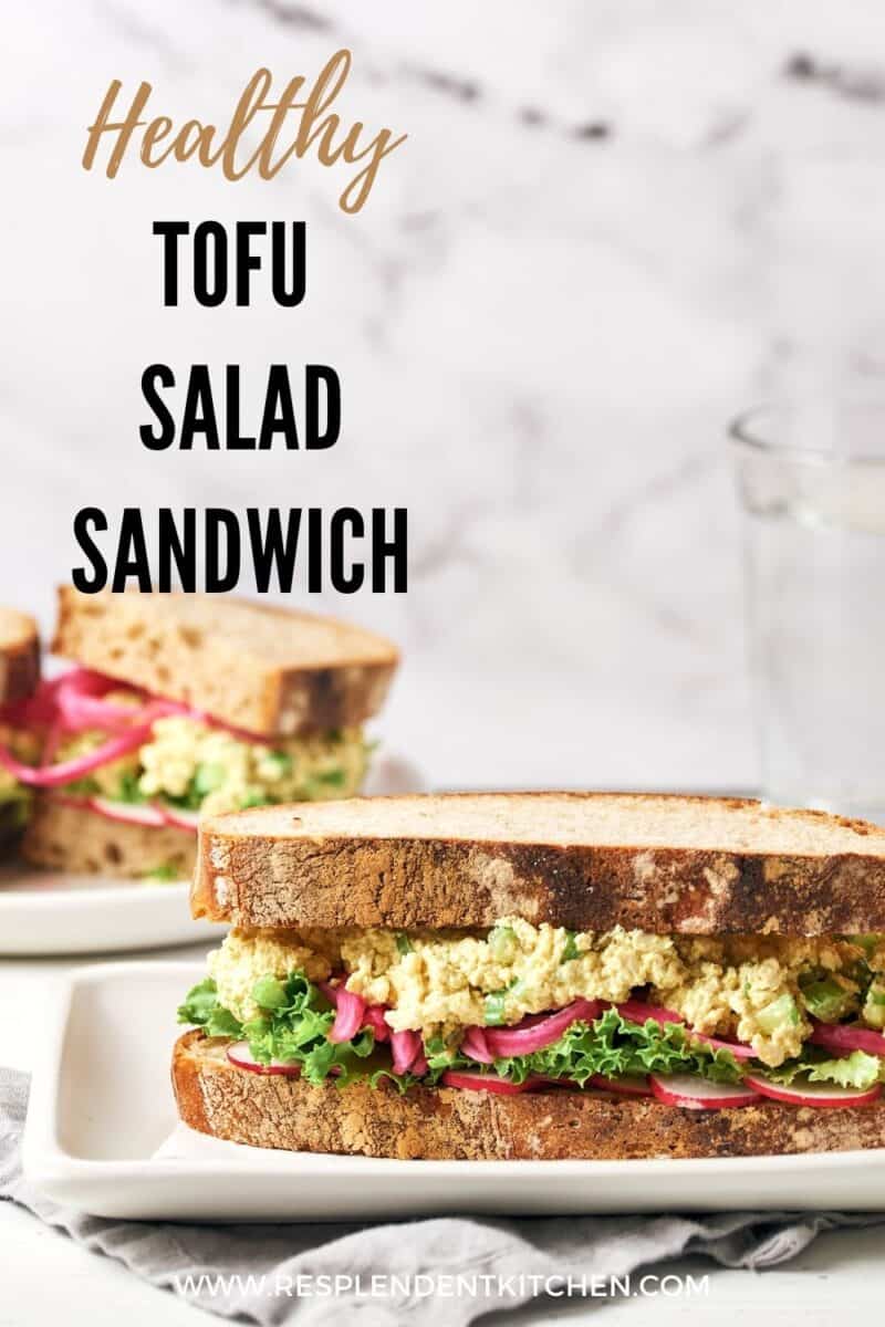 Pin for Healthy Tofu Salad Sandwich.
