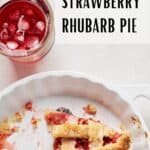 Pin for Vegan Strawberry Rhubarb Pie