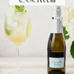 Pin for Hugo Spritz cocktail recipe.