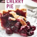 Pin for vegan cherry pie.