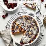 Pin for vegan clafoutis.