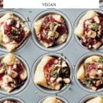 Pin for vegan cranberry Cream Cheese Bites.