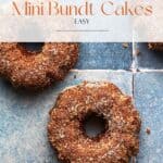 Pin for vegan apple cider Bundt Cakes.