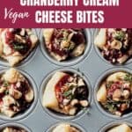 Vegan Cranberry Cream Cheese Bites