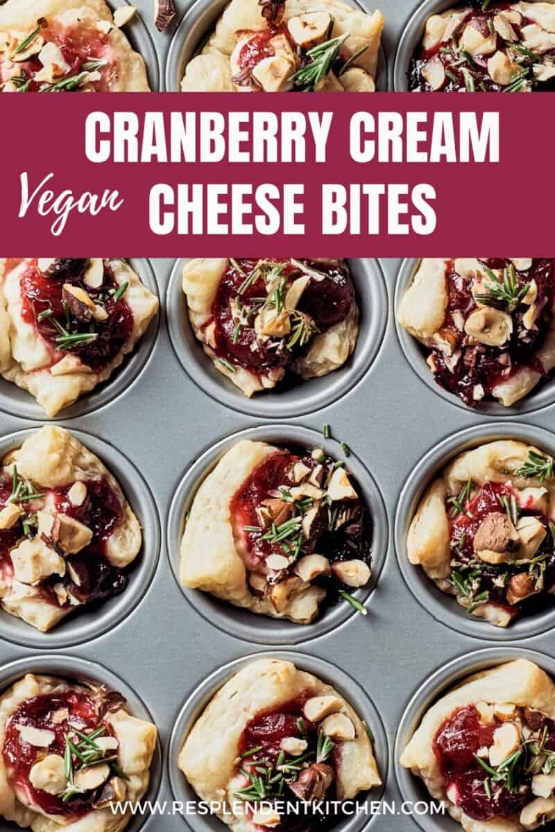 Vegan Cranberry Cream Cheese Bites