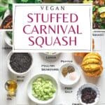 Pin for Stuffed Carnival Squash on Resplendent Kitchen blog.