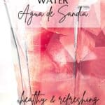 Pin for healthy Watermelon Water or Agua de Sandia recipe.