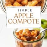 Simple Apple Compote recipe on Resplendent Kitchen blog.