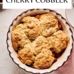 Pin for Vegan Cherry Cobbler