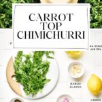 Pin for Carrot Top Chimichurri recipe on Resplendent Kitchen Blog.