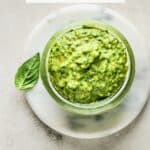 Pin for Vegan Basil Pesto with Pine Nuts.