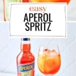 Pin for 3-2-1 Aperol Spritz Cocktail recipe on Resplendent Kitchen blog.