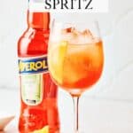 Pin for 3-2-1 Aperol Spritz cocktail recipe on Resplendent Kitchen blog.
