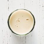 Vegan Buttermilk in a glass jar.